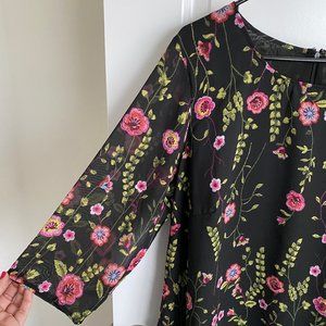 NWT Avenue Foral Black Dress